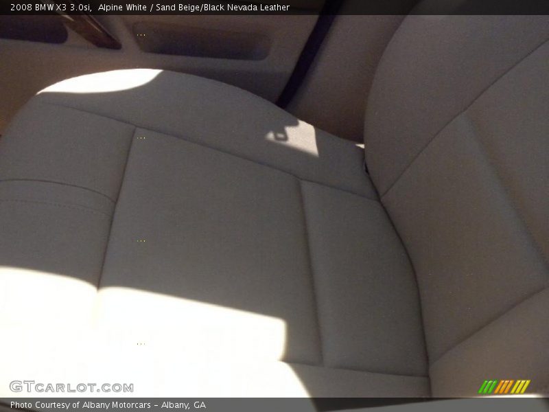 Alpine White / Sand Beige/Black Nevada Leather 2008 BMW X3 3.0si