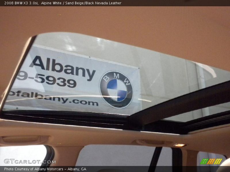 Alpine White / Sand Beige/Black Nevada Leather 2008 BMW X3 3.0si