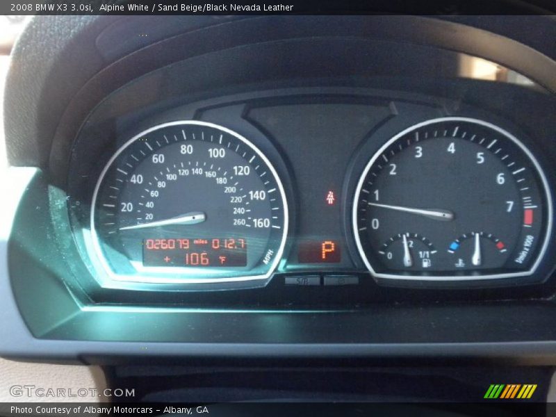 Alpine White / Sand Beige/Black Nevada Leather 2008 BMW X3 3.0si