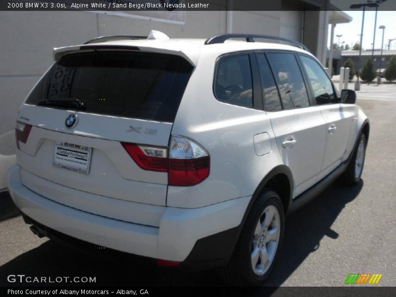 Alpine White / Sand Beige/Black Nevada Leather 2008 BMW X3 3.0si