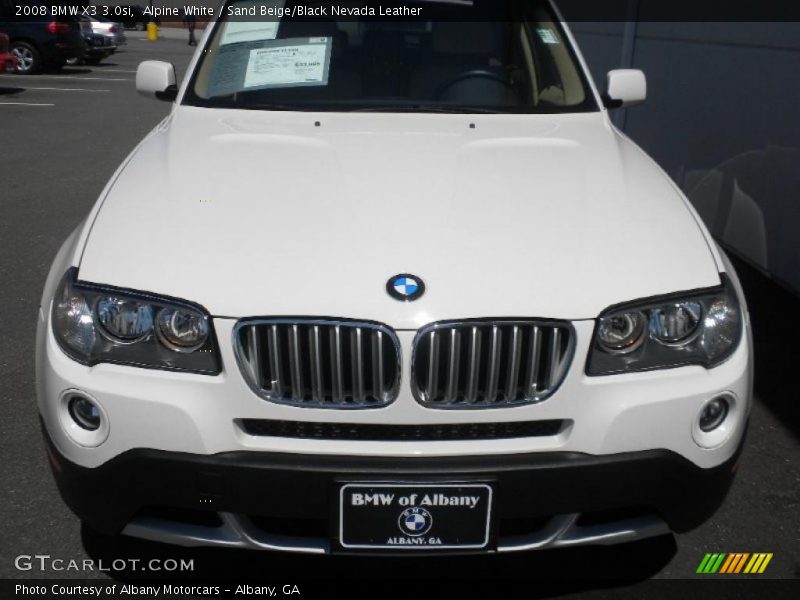 Alpine White / Sand Beige/Black Nevada Leather 2008 BMW X3 3.0si