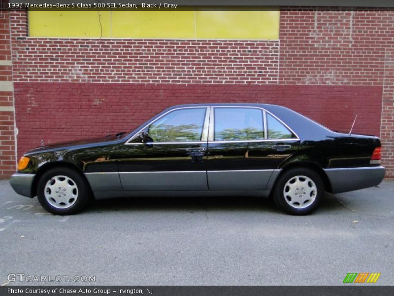 Black / Gray 1992 Mercedes-Benz S Class 500 SEL Sedan