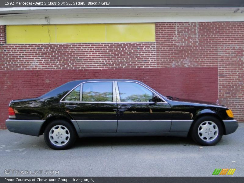 Black / Gray 1992 Mercedes-Benz S Class 500 SEL Sedan