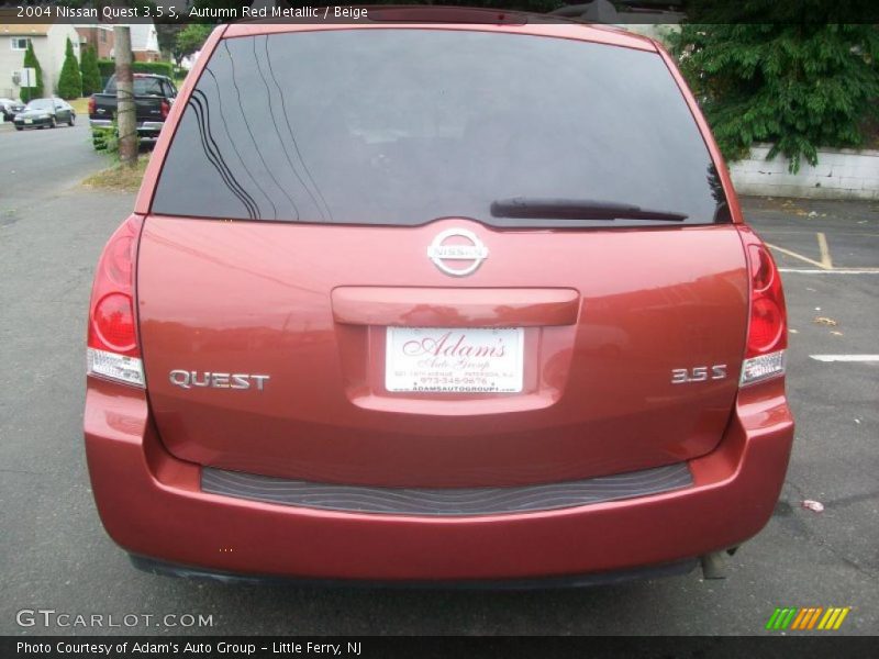 Autumn Red Metallic / Beige 2004 Nissan Quest 3.5 S
