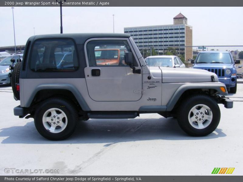 Silverstone Metallic / Agate 2000 Jeep Wrangler Sport 4x4
