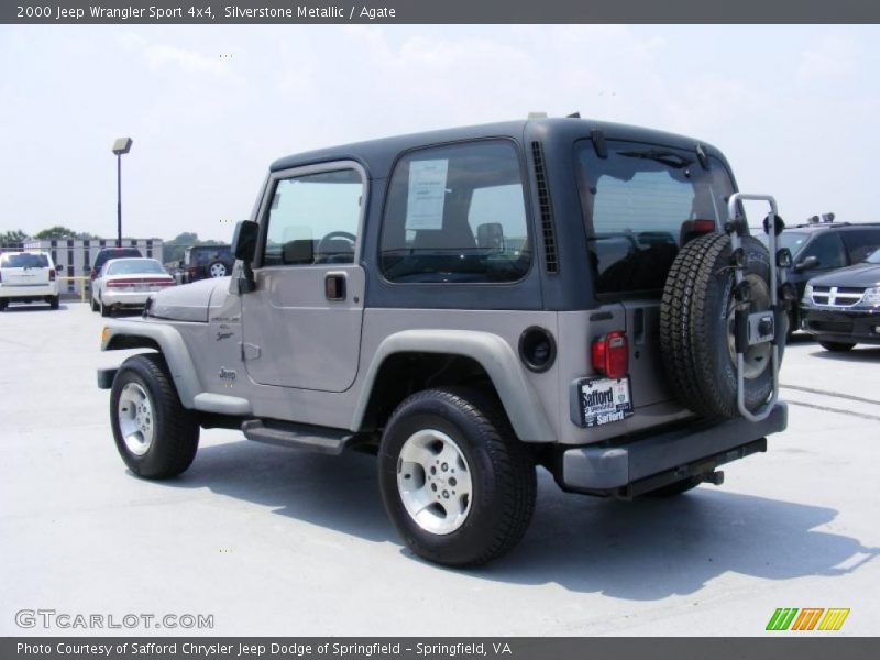 Silverstone Metallic / Agate 2000 Jeep Wrangler Sport 4x4