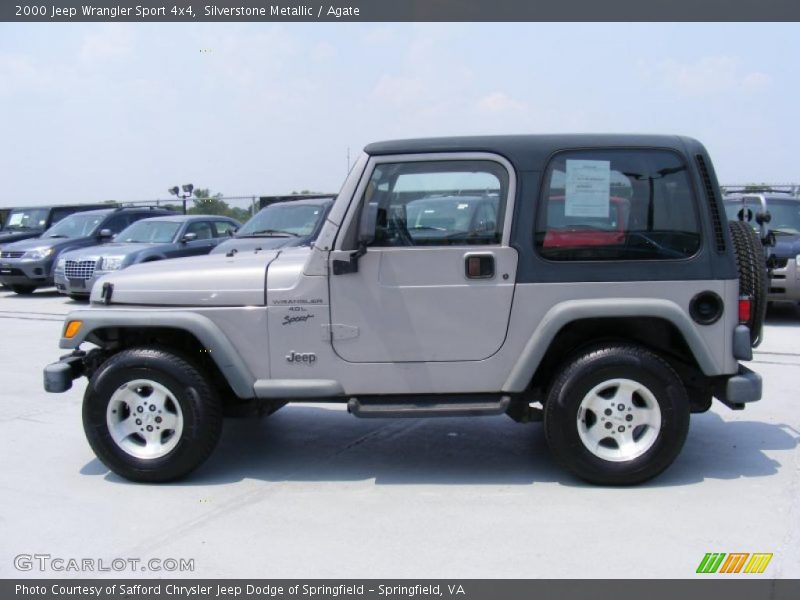 Silverstone Metallic / Agate 2000 Jeep Wrangler Sport 4x4