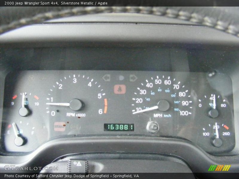 Silverstone Metallic / Agate 2000 Jeep Wrangler Sport 4x4