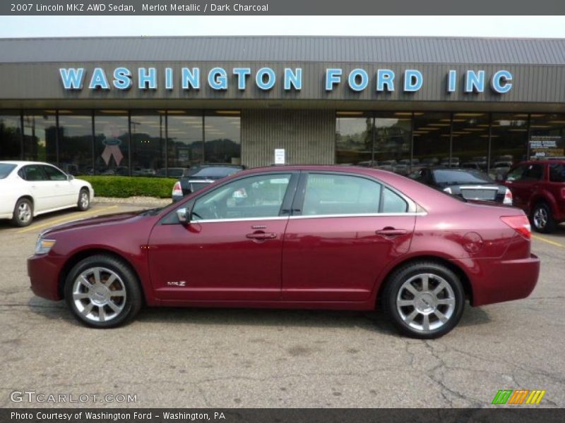 Merlot Metallic / Dark Charcoal 2007 Lincoln MKZ AWD Sedan