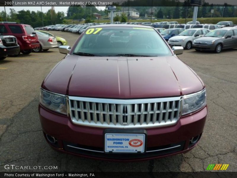 Merlot Metallic / Dark Charcoal 2007 Lincoln MKZ AWD Sedan
