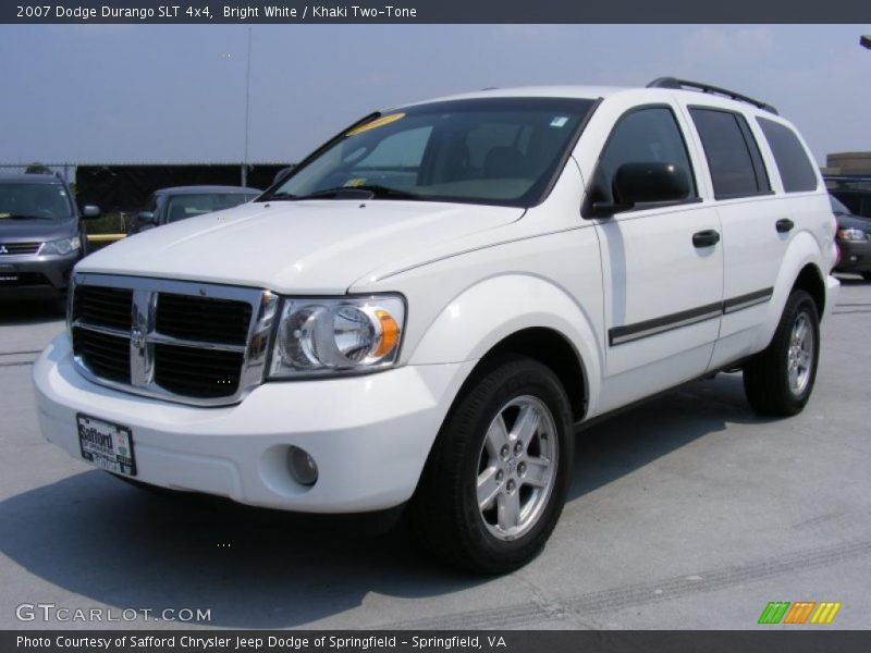 Bright White / Khaki Two-Tone 2007 Dodge Durango SLT 4x4