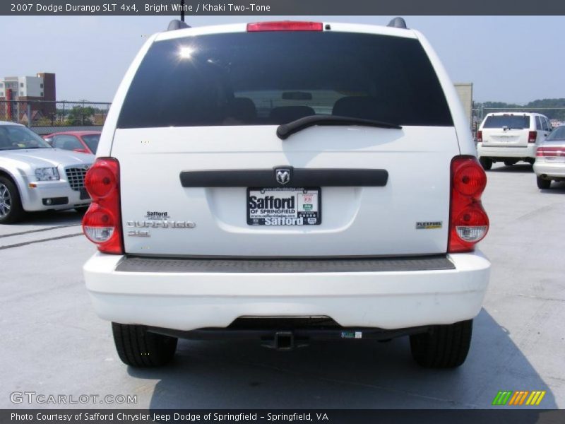 Bright White / Khaki Two-Tone 2007 Dodge Durango SLT 4x4