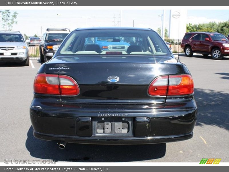 Black / Gray 2003 Chevrolet Malibu Sedan