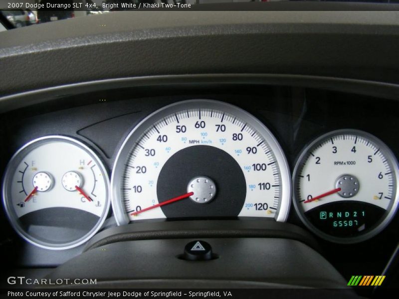 Bright White / Khaki Two-Tone 2007 Dodge Durango SLT 4x4
