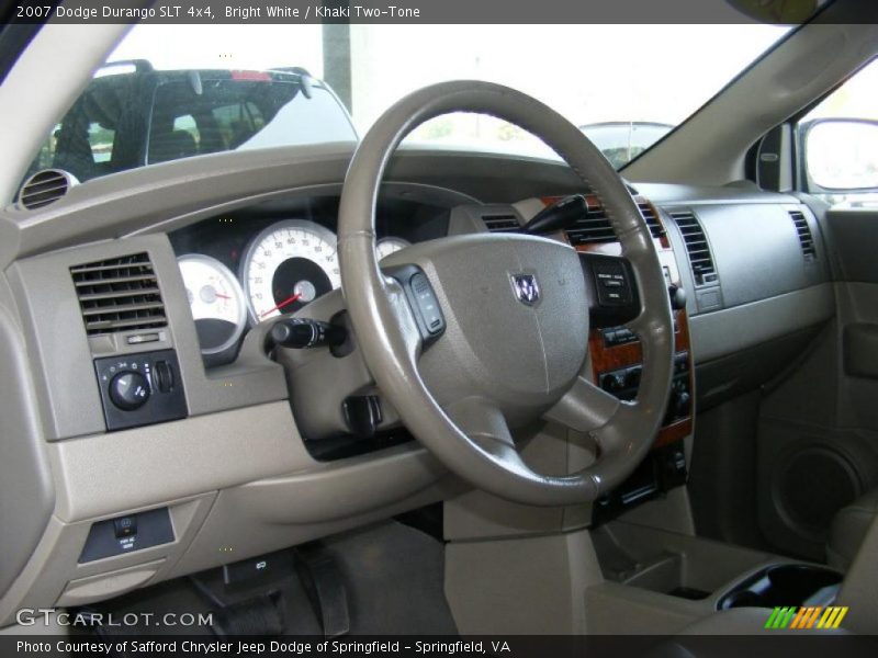 Bright White / Khaki Two-Tone 2007 Dodge Durango SLT 4x4