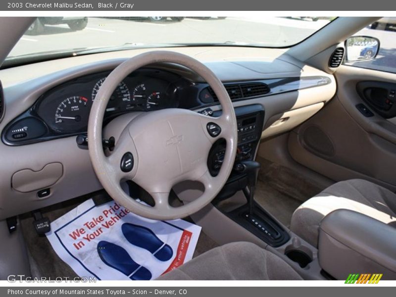 Black / Gray 2003 Chevrolet Malibu Sedan