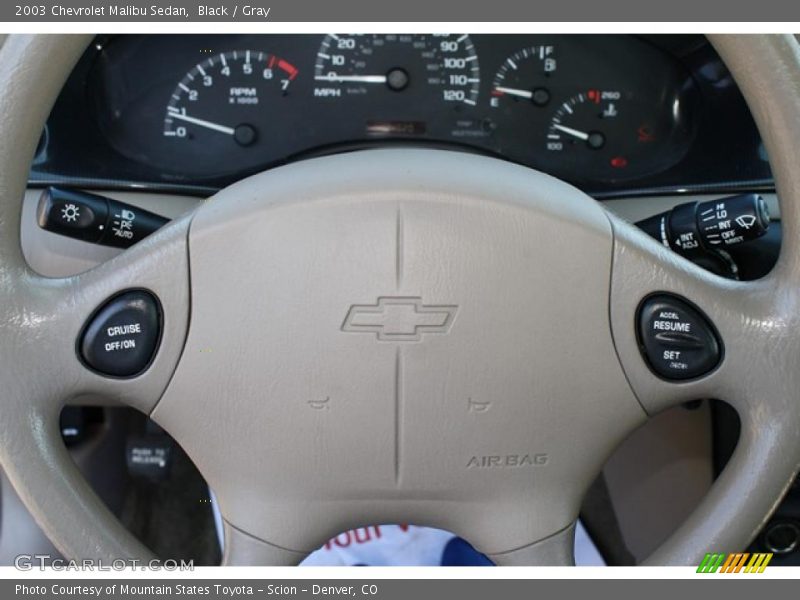 Black / Gray 2003 Chevrolet Malibu Sedan
