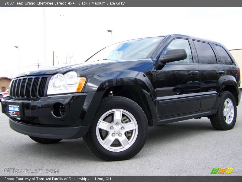 Black / Medium Slate Gray 2007 Jeep Grand Cherokee Laredo 4x4