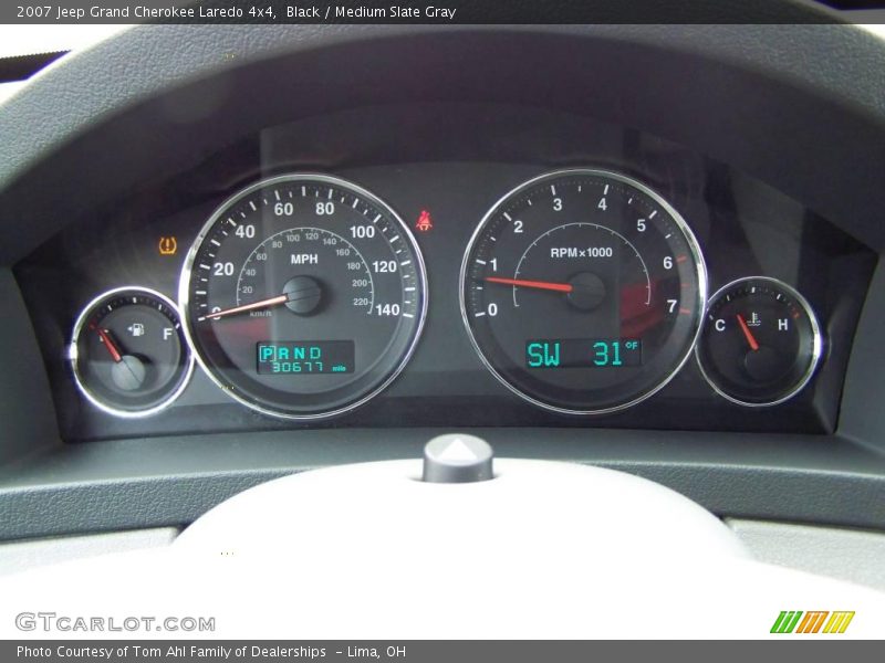 Black / Medium Slate Gray 2007 Jeep Grand Cherokee Laredo 4x4