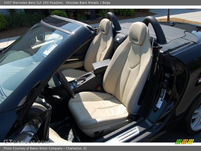 Obsidian Black Metallic / Beige 2007 Mercedes-Benz SLK 280 Roadster