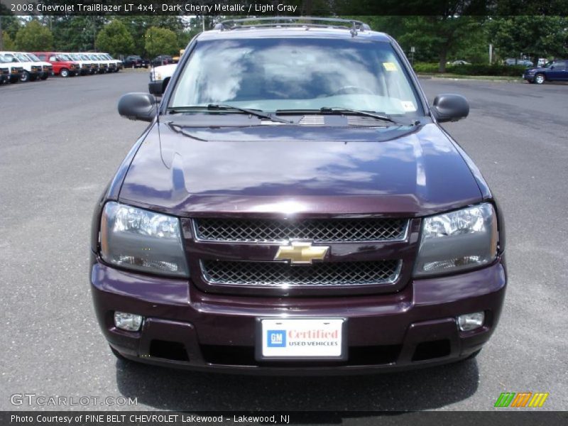 Dark Cherry Metallic / Light Gray 2008 Chevrolet TrailBlazer LT 4x4