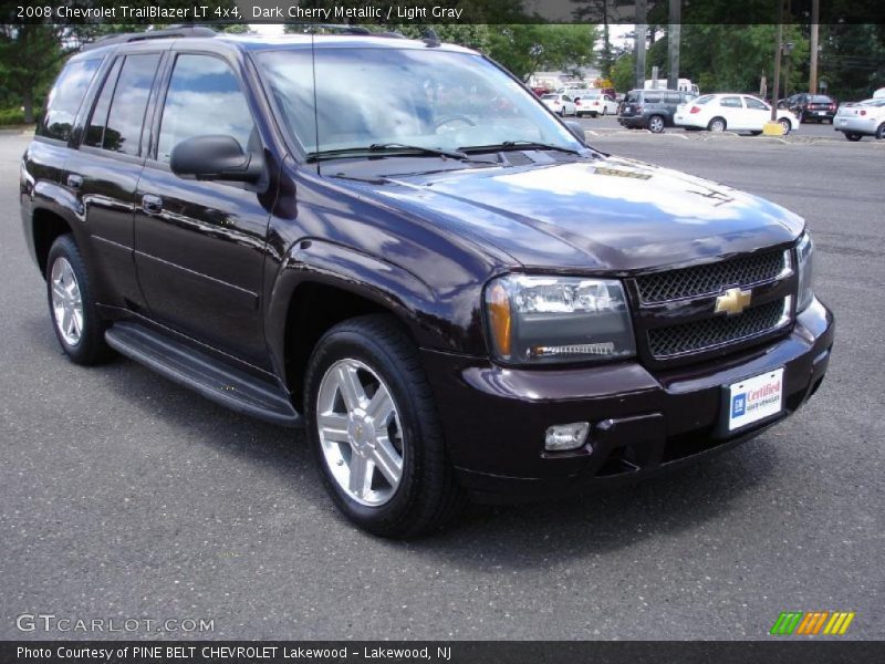 Dark Cherry Metallic / Light Gray 2008 Chevrolet TrailBlazer LT 4x4