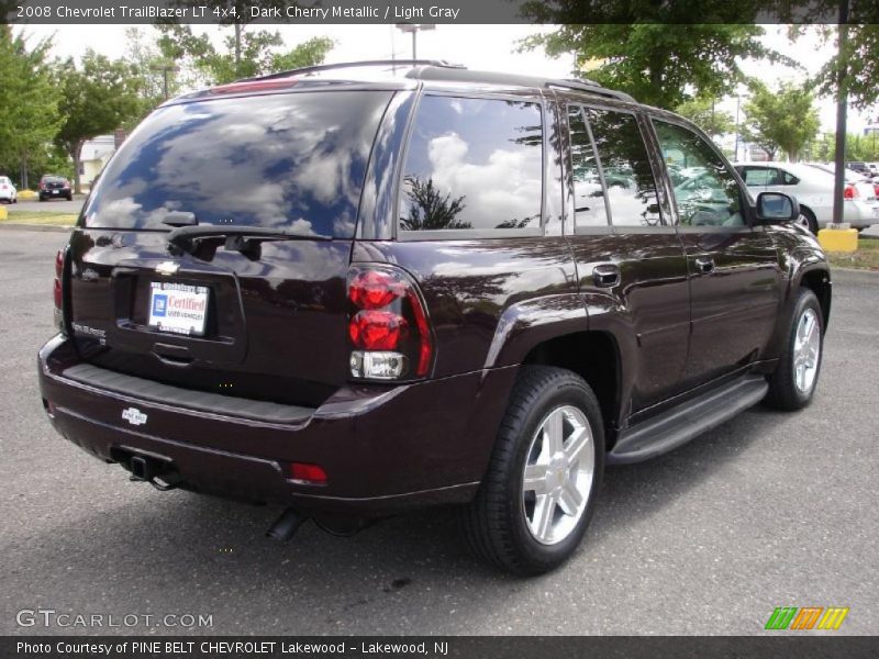 Dark Cherry Metallic / Light Gray 2008 Chevrolet TrailBlazer LT 4x4