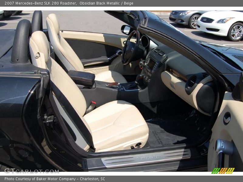 Obsidian Black Metallic / Beige 2007 Mercedes-Benz SLK 280 Roadster