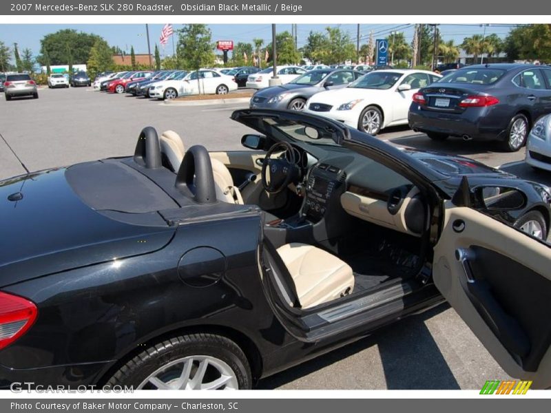 Obsidian Black Metallic / Beige 2007 Mercedes-Benz SLK 280 Roadster
