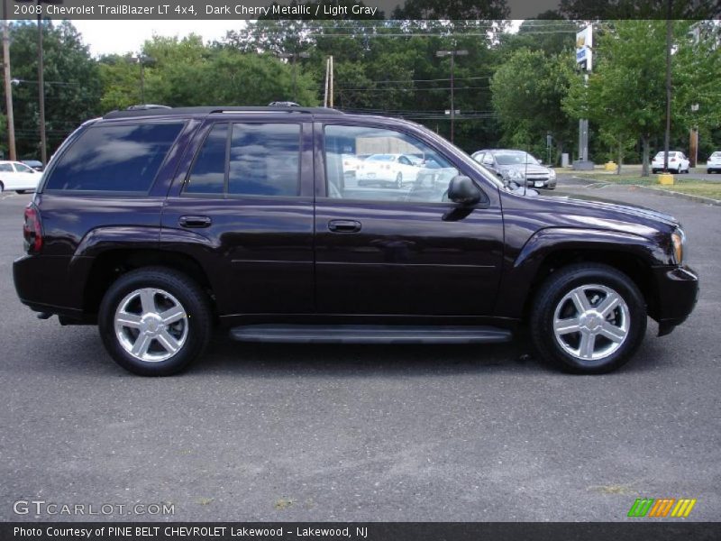 Dark Cherry Metallic / Light Gray 2008 Chevrolet TrailBlazer LT 4x4