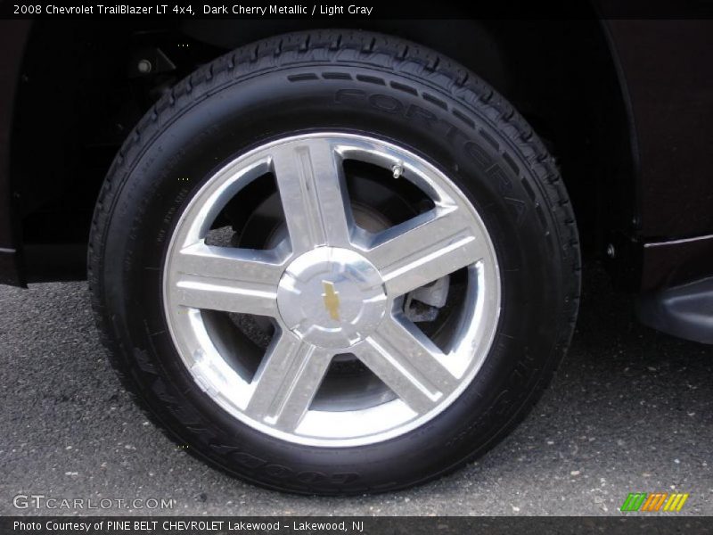 Dark Cherry Metallic / Light Gray 2008 Chevrolet TrailBlazer LT 4x4
