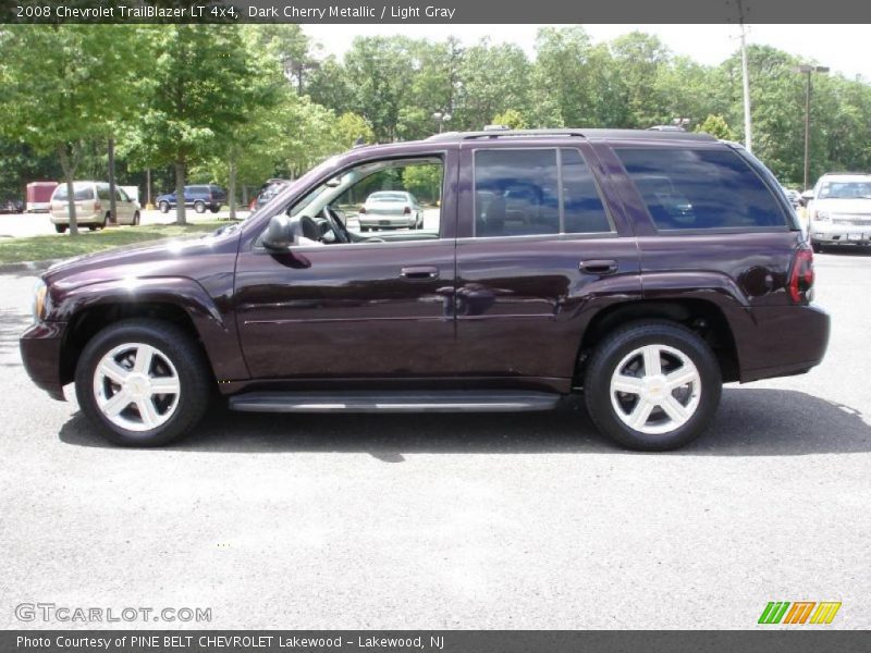 Dark Cherry Metallic / Light Gray 2008 Chevrolet TrailBlazer LT 4x4
