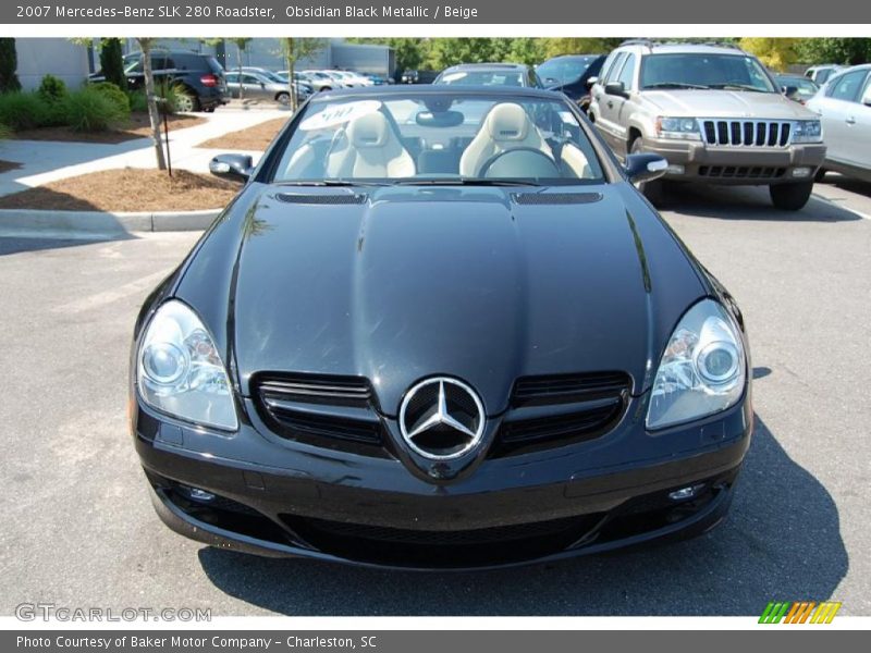 Obsidian Black Metallic / Beige 2007 Mercedes-Benz SLK 280 Roadster