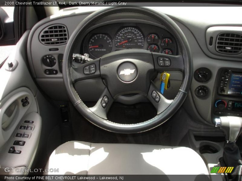 Dark Cherry Metallic / Light Gray 2008 Chevrolet TrailBlazer LT 4x4