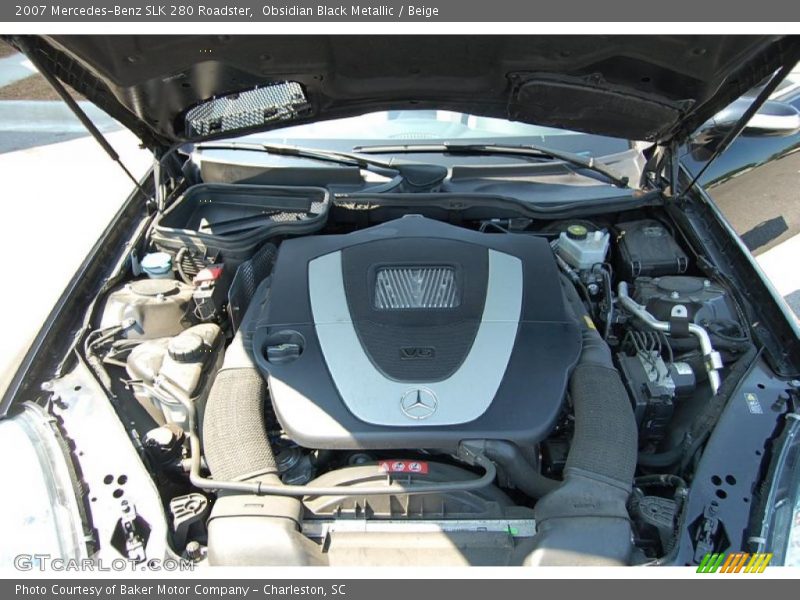 Obsidian Black Metallic / Beige 2007 Mercedes-Benz SLK 280 Roadster