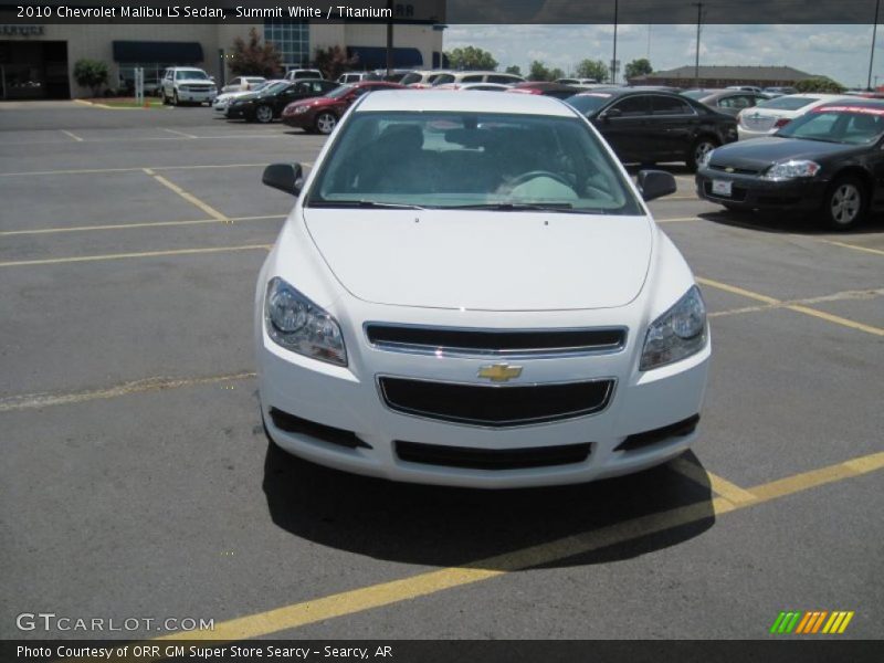 Summit White / Titanium 2010 Chevrolet Malibu LS Sedan