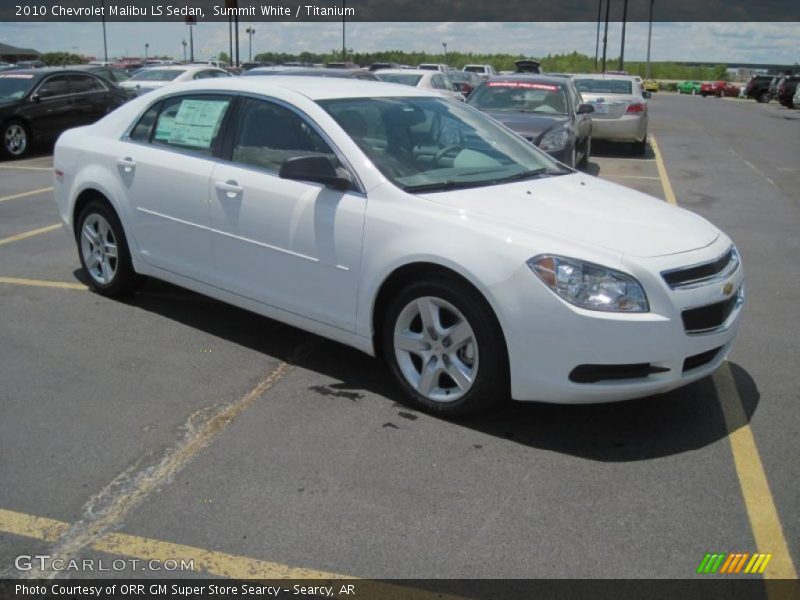 Summit White / Titanium 2010 Chevrolet Malibu LS Sedan