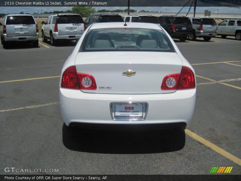 Summit White / Titanium 2010 Chevrolet Malibu LS Sedan
