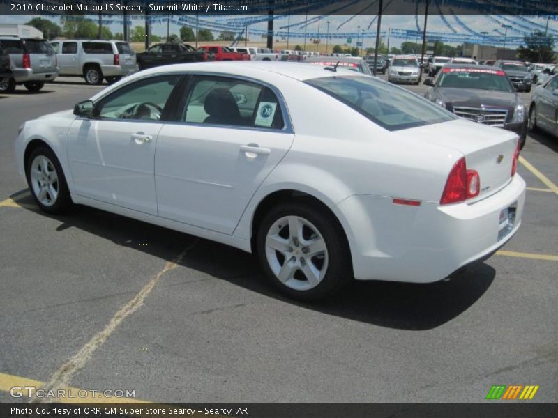Summit White / Titanium 2010 Chevrolet Malibu LS Sedan