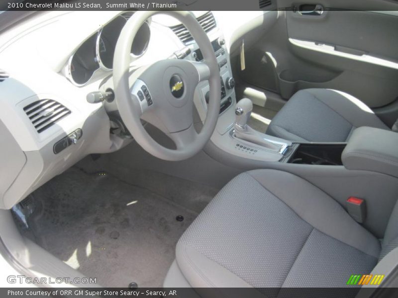 Summit White / Titanium 2010 Chevrolet Malibu LS Sedan