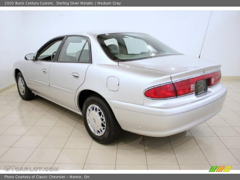 Sterling Silver Metallic / Medium Gray 2003 Buick Century Custom