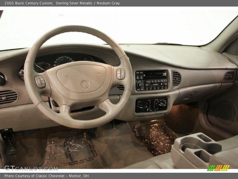 Sterling Silver Metallic / Medium Gray 2003 Buick Century Custom