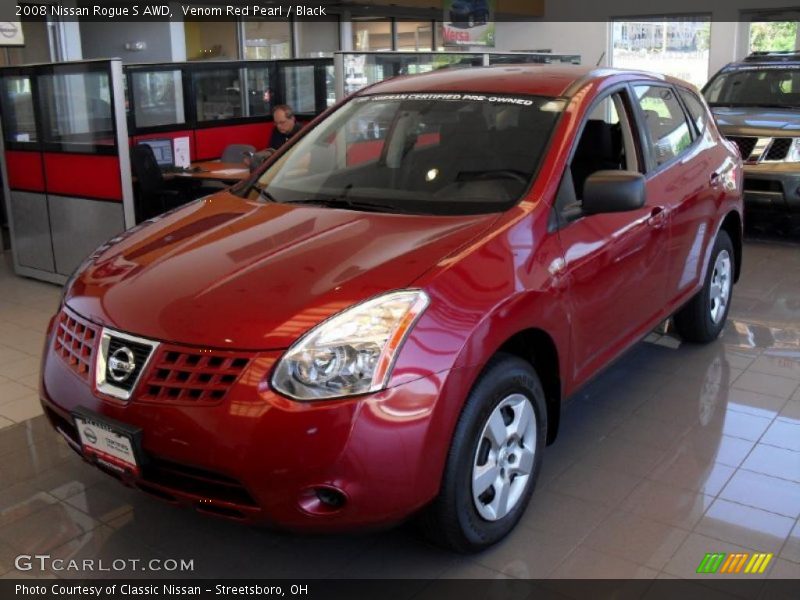 Venom Red Pearl / Black 2008 Nissan Rogue S AWD