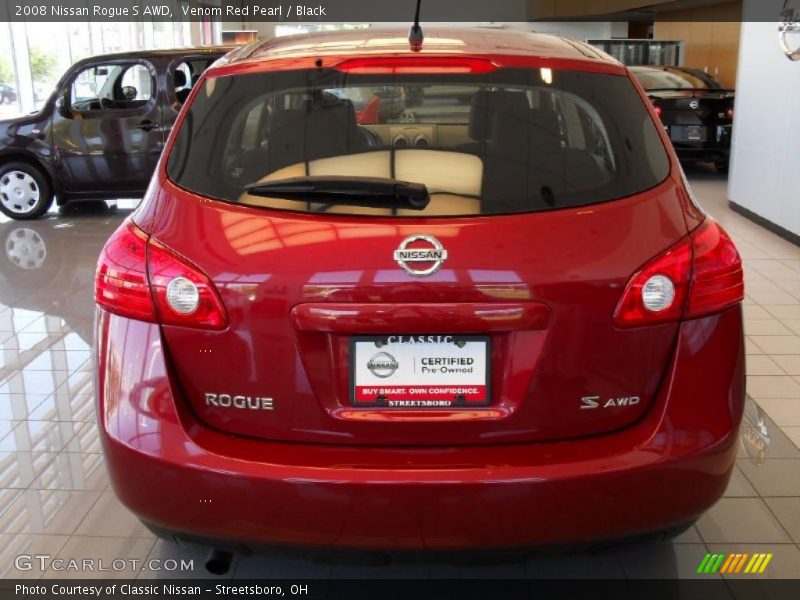 Venom Red Pearl / Black 2008 Nissan Rogue S AWD