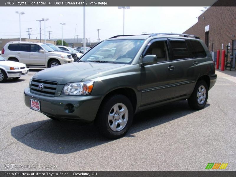 Oasis Green Pearl / Ivory Beige 2006 Toyota Highlander I4