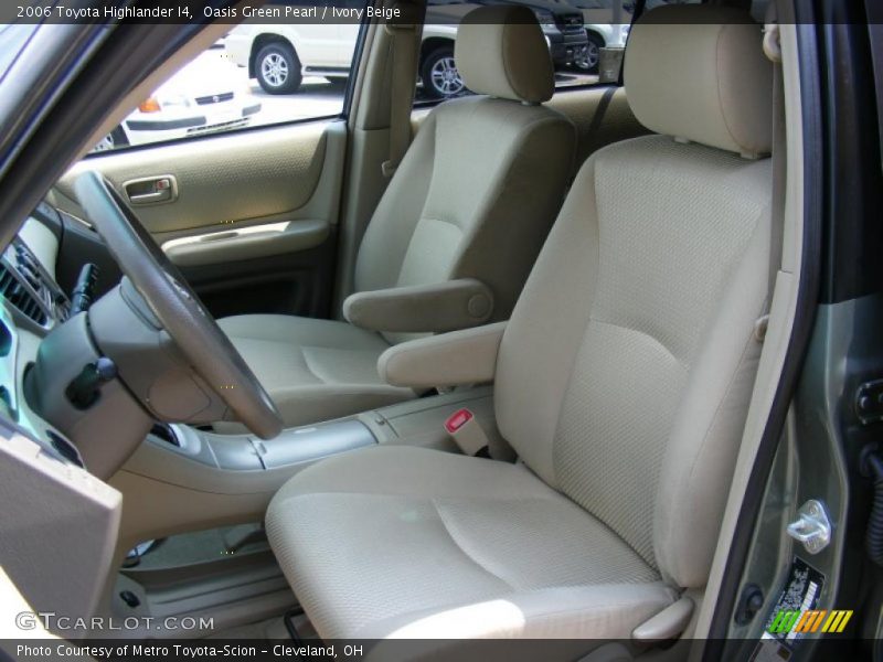 Oasis Green Pearl / Ivory Beige 2006 Toyota Highlander I4