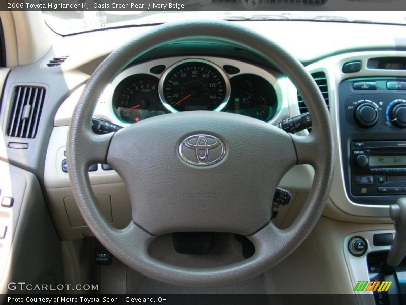 Oasis Green Pearl / Ivory Beige 2006 Toyota Highlander I4