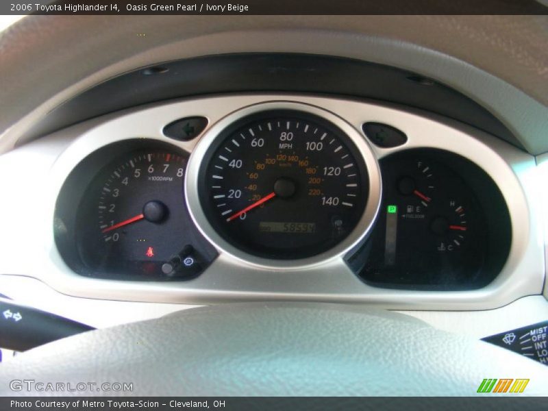 Oasis Green Pearl / Ivory Beige 2006 Toyota Highlander I4