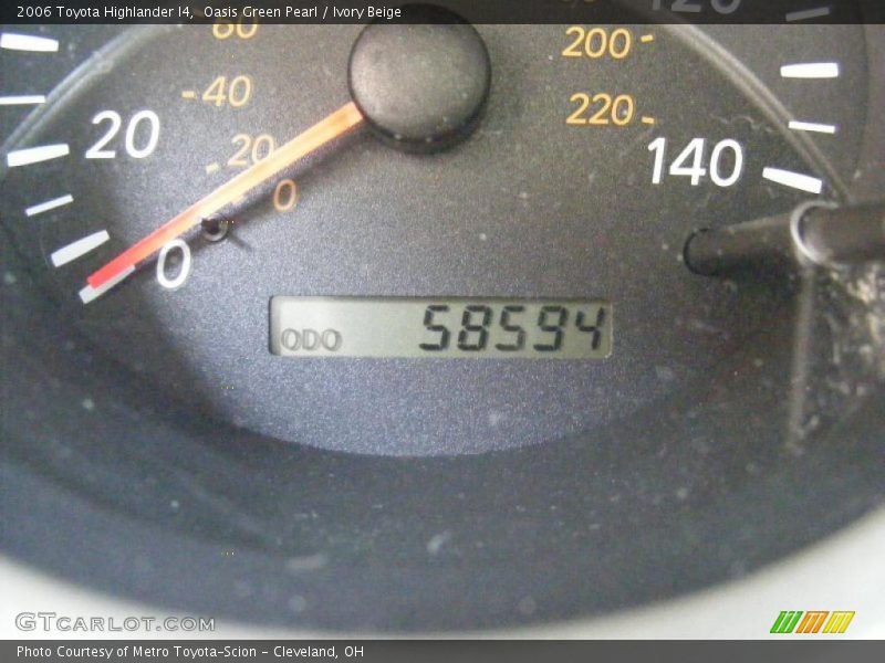 Oasis Green Pearl / Ivory Beige 2006 Toyota Highlander I4