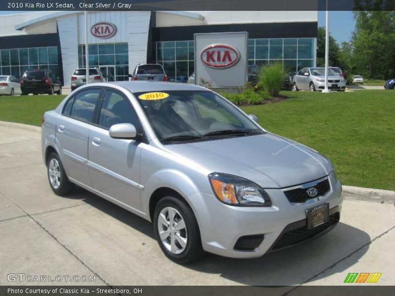 Clear Silver / Gray 2010 Kia Rio LX Sedan